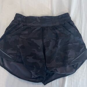 Camo lululemon shorts, size 6, 6 inches